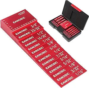 EANOSIC Setup Blocks Height Gauge Set, 15pcs Precision Aluminum Setup Bars for Router and Table Saw Accessories Woodworking Set Up, Bars Include Laser Engraved Size Markings