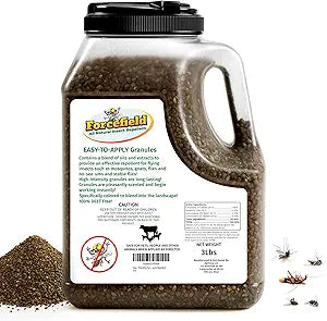 ForceField Natural Mosquito Yard Treatment - Repellent Granules for Backyard Mosquito Control | Pet Safe, DEET-Free Outdoor Control | Long-Lasting Barrier for Lawns, Patios, & Barns 3 LB