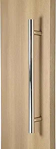 Modern & Contemporary Round Bar/Ladder/H-Shape Style 406mm / 16 inches Push-Pull Stainless-Steel Door Handle - Polished Chrome Finish