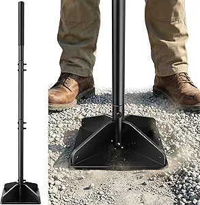 Heavy Duty Steel Tamper, 48" Handle Tamper with Comfortable Rubber Grip, 88" Garden Tamper Tool for Soil, Gravel, Asphalt & Lawn