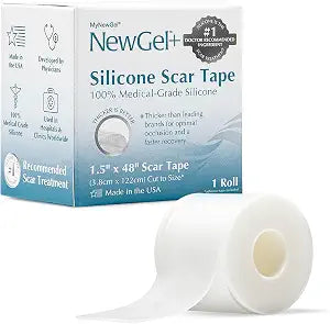 NewGel+ Medical-Grade Silicone Scar Tape Roll, 1.5" x 48" by MyNewGel