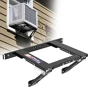 Marudina Adjustable Window AC Bracket, Quick Installation in 3minutes Without Drilling, Upgraded Extra Large Adjustment Range, Air Conditioner Support Bracket No Drill w/ Max Load Capacity of 300 lbs