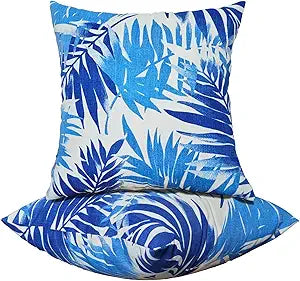 Outdoor Throw Pillows - Decorative Pillows with Insert Included Set of 2 Outdoor Pillows for Patio Furniture 18x18 Inch