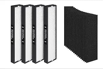 Nispira 4-Set 182550 Filter Replacement Compatible with Bionaire BAP536UV-U Holmes HAP537UV / 2141139 Air Purifier, 4 HEPA 16 Pre Filters