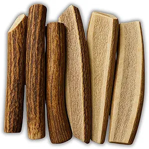 WhiteTail Naturals Premium Split Elk & Red Deer Antlers for Dogs (6 Pack) Naturally Shed Elk Antler Chews with Exposed Marrow Safe & Mess-Free for Medium to Large Breeds