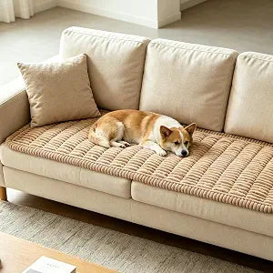 Washable Dog Couch Covers for 3 Cushion Sofa Non Slip Fuzzy Pet Sofa Cover Protectors, 27.6" x 70.9"