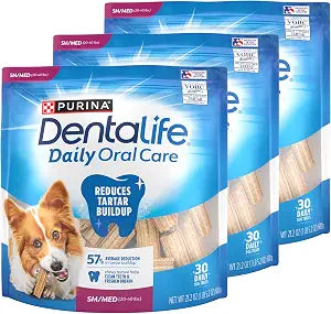 Purina DentaLife Daily Oral Care Dog Dental Chews for Small and Medium Breed Dogs - 90 ct.