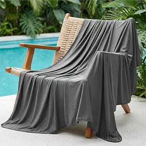 Bedsure Lightweight Cold Blanket for Summer, Bed Cooling Blanket Twin Size for Hot Sleepers, Ice Cool Essentials for Hot Nights, Breathable Thin Bedding for Teens, Adults, Dark Grey, 60" x 80"