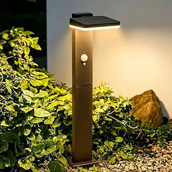 Solar Pathway Lights Outdoor - Motion Sensor Solar Path Light, 72 LED 600 Lumens Super Bright, Aluminum Waterproof Outdoor Garden Light with Groundstake for Yard, Walkway, Lawn, Driveway, 20"