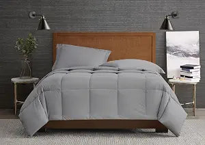 London Fog Garment Washed Solid Comforter Set Grey Microfiber 2-Piece Twin XL Comforter Set, Solid Themed, Adult and Teen, Oeko-TEX Certified