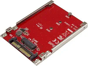 StarTech M.2 PCIe NVMe to U.2 SFF-8639 Adapter, 2.5in, TAA (U2M2E125)