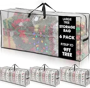 4 Pack Extra Large Moving Bags Heavy Duty, 126 Gallon Clear Storage Bags with Reinforced Handles & Zipper, Waterproof Storage for Moving Clothes Bedding Christmas Seasonal Decorations (Black)
