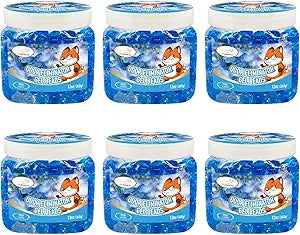 6 Pack Odor Eliminator Gel Beads, 12 oz, Air Freshener Beads for Home & Car, Pet Odor Eliminator Odors for Bathroom, Closet, Pet Area & RVs, Long-Lasting Natural Fresh Linen