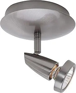 Mirage - 1-Light Spotlight Flush Mount - Brushed Steel Finish
