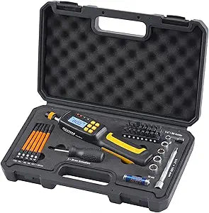 38Pcs Digital Torque Screwdriver Set, 1/4" Electronic Torque Wrench 2.6-70.8 in-lb with Backlit LCD, S2 Steel Bits & Calibration Certificate for Bicycle, E-bike, PC, Electronics