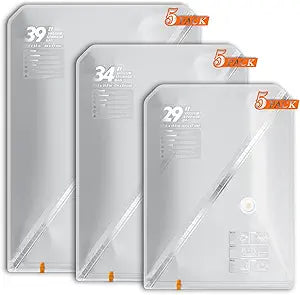 Vacbird Vacuum Seal Bags for Clothing with Rechargeable Cordless Pump, 15 Pack Vacuum Storage Space Saver Bags, Compression Packing for Clothes Bedding Blanket Pillows Comforters Luggage Travel