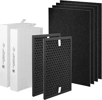 HPA5200B Replacement Filter Compatible with Honeywell Air Purifiers HPA5200B 5220 5250 3200, 2 R, 2 S Carbon and 4 A Pre-Filters, Part# HRF-R HRFSC1 HRF-ARVP200 HRF-A200