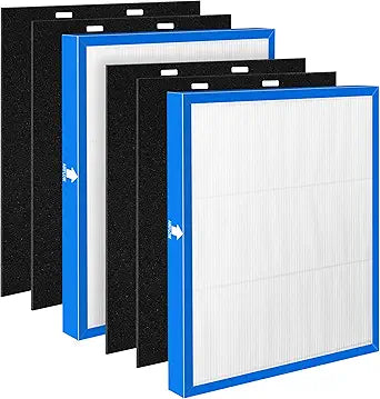 AF-20 True HEPA Filter Compatible with HoMedics Air Purifier AF-20 AP-25 AR-20 Filter, fits Number AF-20FL AP-25CRF AF-25, with 2 HEPA Filter + 4 Carbon Pre-filter