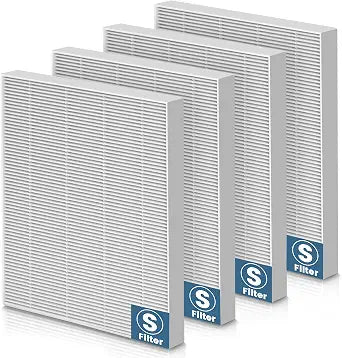 4 Pack C545 Replacement Filter S Compatible with Winix C545 Air Purifier, H13 True Filter S Only, Part number 1712-0096-00 and 2522-0058-00