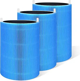 3 Packs 411 AllergenBlock Filter Compatible with Blueair Blue Pure 411, 411+, 411 Auto and Mini Air Cleaner Purifier, Blue