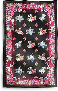 Vera Bradley Women's Disney Fleece Plush Throw Blanket, 101 Dalmatians, One Size