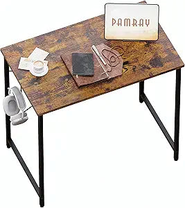 Pamray 23 Inch Computer Desk for Small Spaces, Home Office Work Desk with Headphone Hook, Small Office Desk Study Writing Table