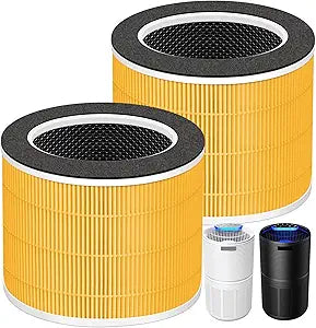 RP-AP088-F1 Filter Replacement for RENPHO Air Purifier RP-AP088W RP-AP088B,5 in 1 H13 True HEPA Actived Carbon Filter,2 Pack