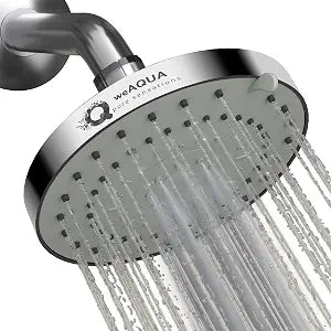 weAQUA Shower Head High Pressure 4.5 Inch, 5 Spray Modes, 72 Anti-Clog Nozzles, Easy 1-Min Installation, Fixed Shower Heads for Powerful Bathroom Upgrade (STD-SHWR-HD01)