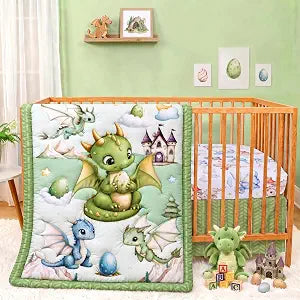 Dragon Baby Crib Bedding Set Nursery Comforter Bed Sets for Boys