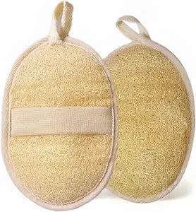 Natural Loofah Sponge, 2-Pack Exfoliating Shower Sponge