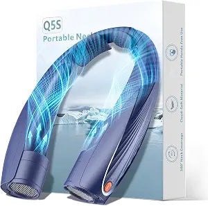 Kesguar Portable Neck Fan, 20H RunTime Cooling Fan, 6 Speeds 360 Airflow Personal Fan, Rechargeable Hands Free with 6000mAh Battery Wearable Fan Gifts for Women Men Outdoor Travel Camping