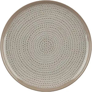 MARIMEKKO Oiva Siirtolapuutarha Dinner Plate Refine Your Kitchen Dcor with Our Iconic Beige & White Stoneware Stylish White Porcelain Dinner Plates to Elevate Your Dining Experience (10 in)
