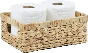 Wicker Baskets, Water Hyacinth Baskets for Organizing, Rattan Woven Baskets