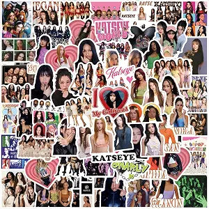 120 PCS KATSEYE Stickers, Waterproof Vinyl Pop Korean Girls Stickers for Laptop Water Bottle, Computer, Skateboard, Phone DIY Decals for Teens Adults
