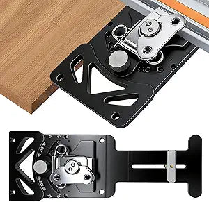 Adjustable Angle Track Saw Square with -60 to 60 Quick Positive Angle Stop,Guide Rail Square,Protractor,90 Degree Rail Square Guide Compatible with Festool and Makita