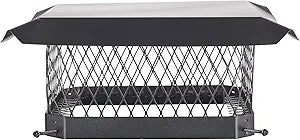 Shelter 13" x 13" Single Flue Bolt-On Chimney Cap, Fully Assembled, Galvanized Steel