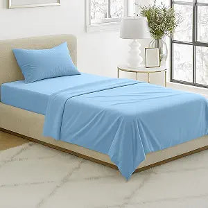 Lavish Home Brushed Microfiber Twin Sheets, Blue, 3-Piece-Set