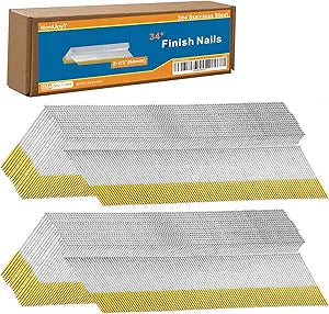 15DA 304 Stainless Steel 34-Degree Angled Finish Nails 1200-Count 2-1/2" Lenght, for 15 Gauge Angled Finishing Nailer Gun