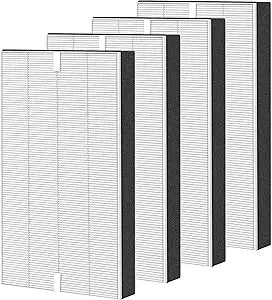 F1 True HEPA Repalcement Filter for 3M Filtrete Room Air Purifier FAP-C01-F1 FAP-T02-F1 FAP-C01BA-G1 FAP-T02WA-G1 FAP-ST02W and FAP-ST02N,4 Pack