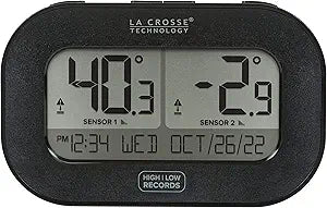 La Crosse Technology 308-04747-INT Wireless Refrigerator/Freezer Kitchen Thermometers with Magnetic Back