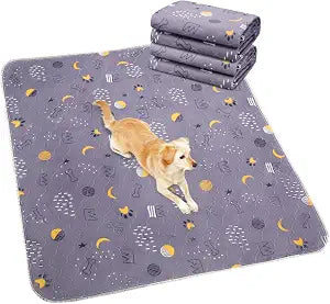 UPSKY Washable Pee Pads for Dogs 2 Pack 36 x 48 Reusable Puppy Pads Waterproof Pet Training Pads, Non-Slip Dog Mats Fast Absorbent Whelping Pads for Playpen, Potty, Crate, Bed