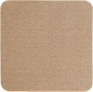House, Home and More Skid-Resistant Carpet Indoor Area Rug Floor Mat - Pebble Beige - 3 Ft X 3 Ft - Non Slip Rubber Backing, Stain Resistant, Dog Friendly, Living Room Bedroom Kitchen Entryway