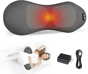 3 in 1 Smooth Spine Triple Fusion Back Massager,Sciatica Pain Relief Device with Heat & Vibration &Stretching, Back Massager for Pain Relief Deep Tissue, Lumbar Pillow for Office Home Use
