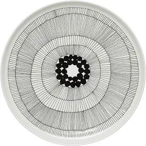 MARIMEKKO Oiva Siirtolapuutarha Dinner Plate Refine Your Kitchen Dcor with Our Iconic Black & White Stoneware Stylish White Porcelain Dinner Plates to Elevate Your Dining Experience (10)