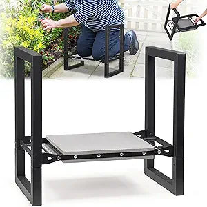 Garden Kneeler and Seat - Heavy Duty Folding Garden Stool with Handles, Stable Kneeling Device Bench Chair Gardening Tools Gifts for Women Men Seniors Gardeners Outdoor Weeding Planting