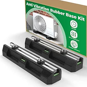 Forestchill Rubber Floor Mount Base Kit for Mini Split Air Conditioner Condenser, 2 Pack Mini Split Anti Vibration Mounting Bracket, Fits 9,000 to 36,000 BTU, Up to 1100 lbs