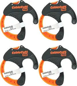 PRO (4 Pack: 4x Medium 2 Inch Diameter) Adjustable, Reusable, Cable Tie Replacements for Extension Cords or Electronics
