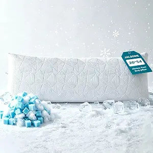 Double Sided Body Pillow, Cooling Body Pillow for Adults with Memory Foam & Washable Cover, 20x54 Long Pillow for Pregnancy, Side Sleepers, Hot Sleepers, 100% Adjustable