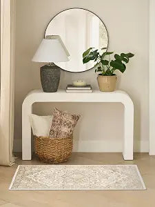 Nourison Home Dekor Ivory Taupe 2' x 4' Area Rug - Easy Clean, Non Shedding, Bed Room, Living Room, Dining Room, Kitchen (2' x 4')