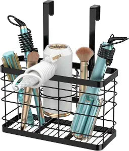 Hair dryer holder cabinet door - Hair tool organizer wall mount